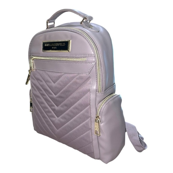 Karl Lagerfeld NWOT Chevron Backpack - Picture 8 of 10